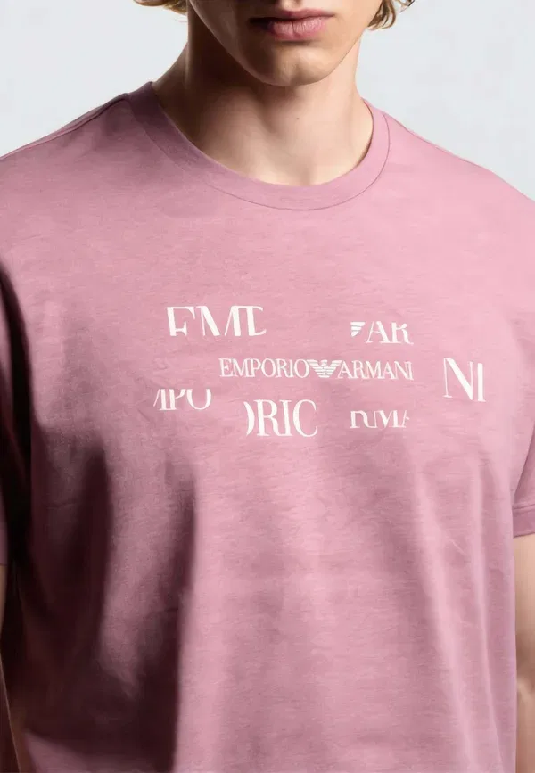 Футболка с принтом «Свежее лето» Emporio Armani, розовый — фото 4