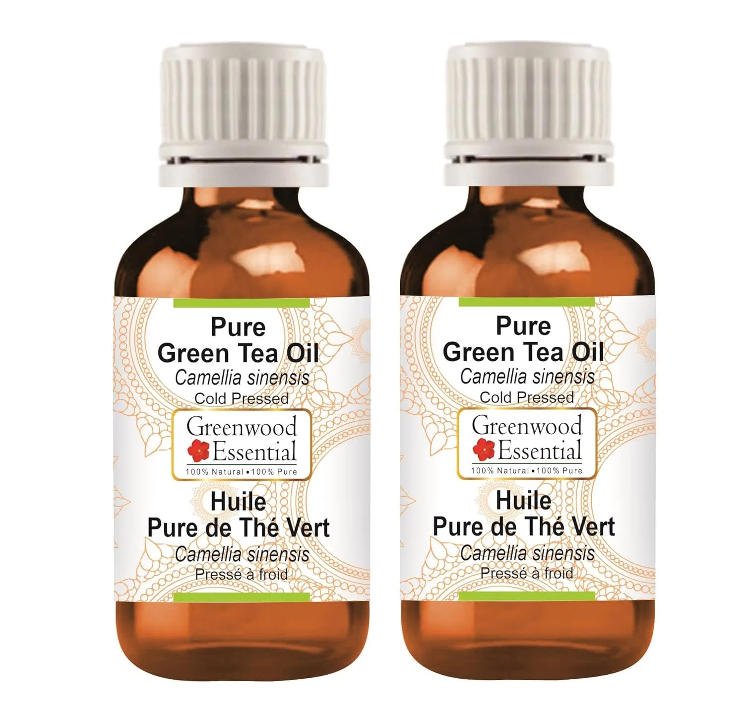 Масло для тела Green Tea Cold Pressed, 2x100 мл Greenwood Essential
