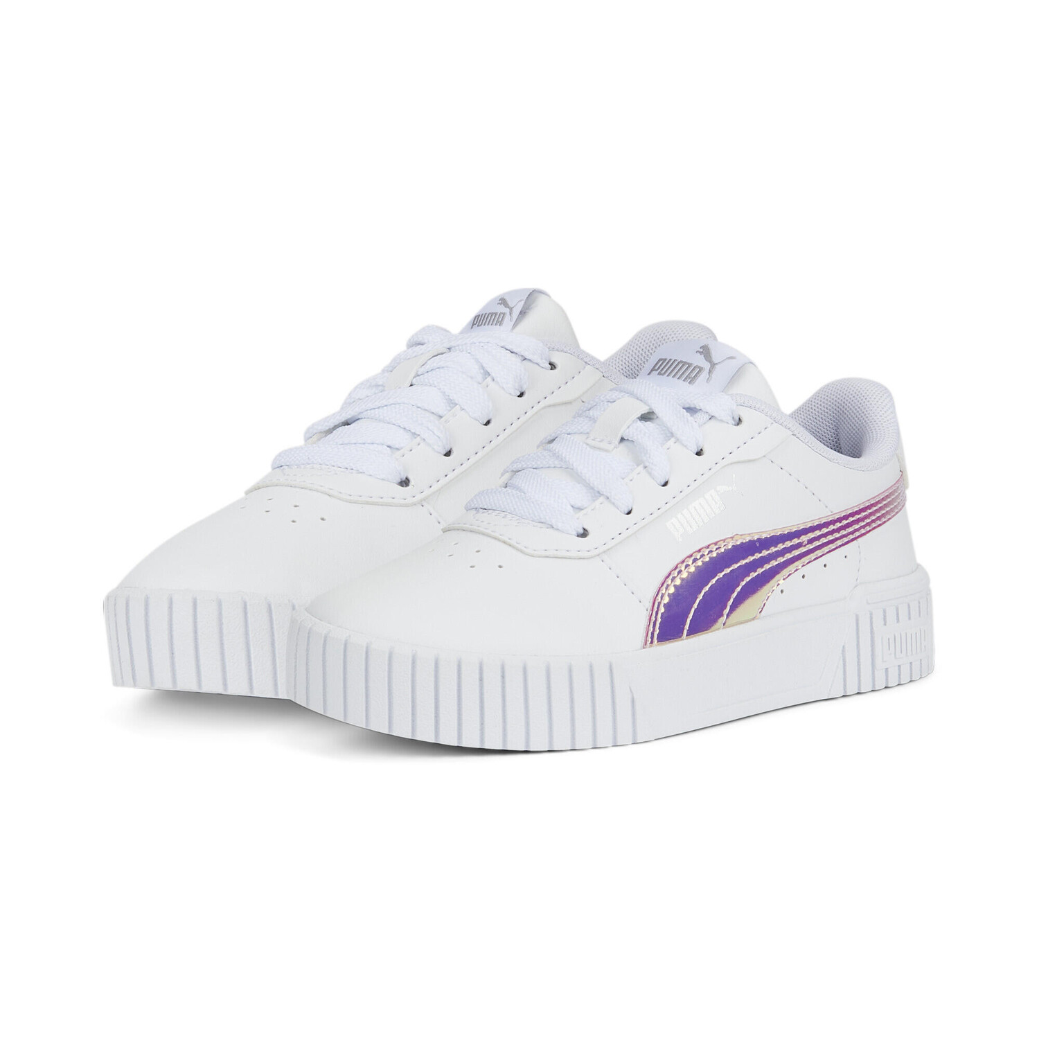 

Кроссовки Carina 2.0 Holo для детей PUMA, черный/серебристый/серый