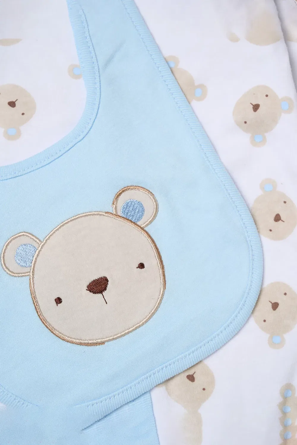 Детский комплект из 5 предметов с принтом медведя Rock A Bye Baby, Blue — фото 4