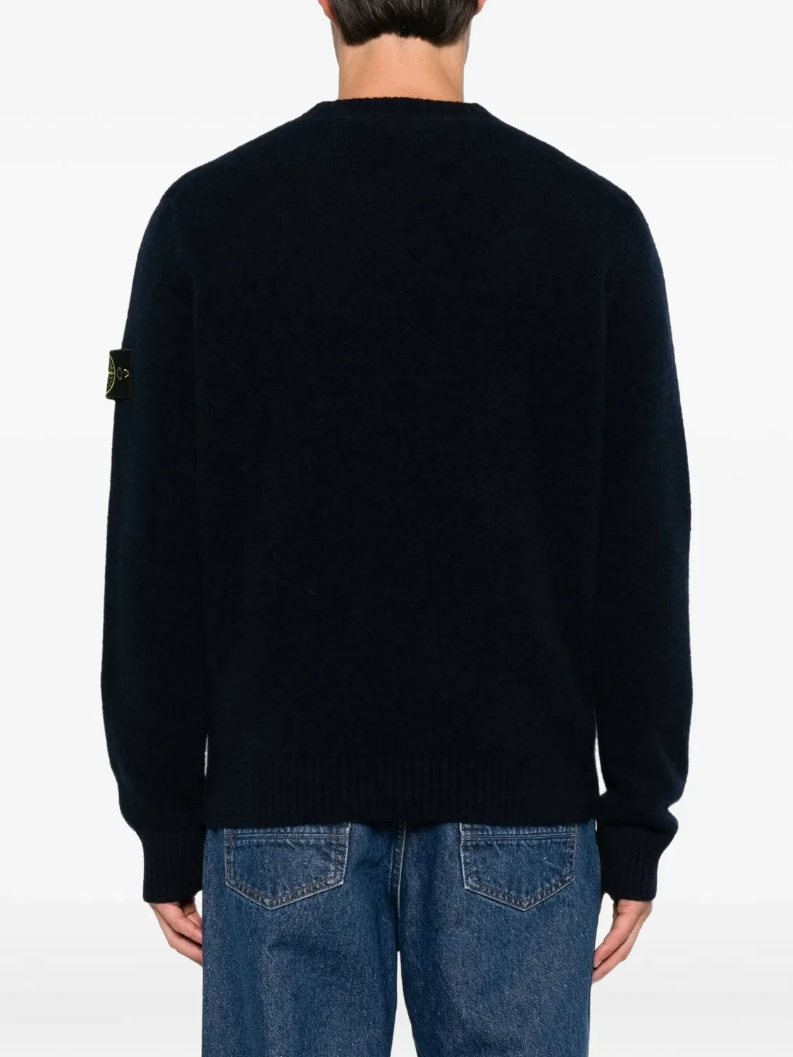 Stone Island Джемпер с круглой горловиной синий — фото 4
