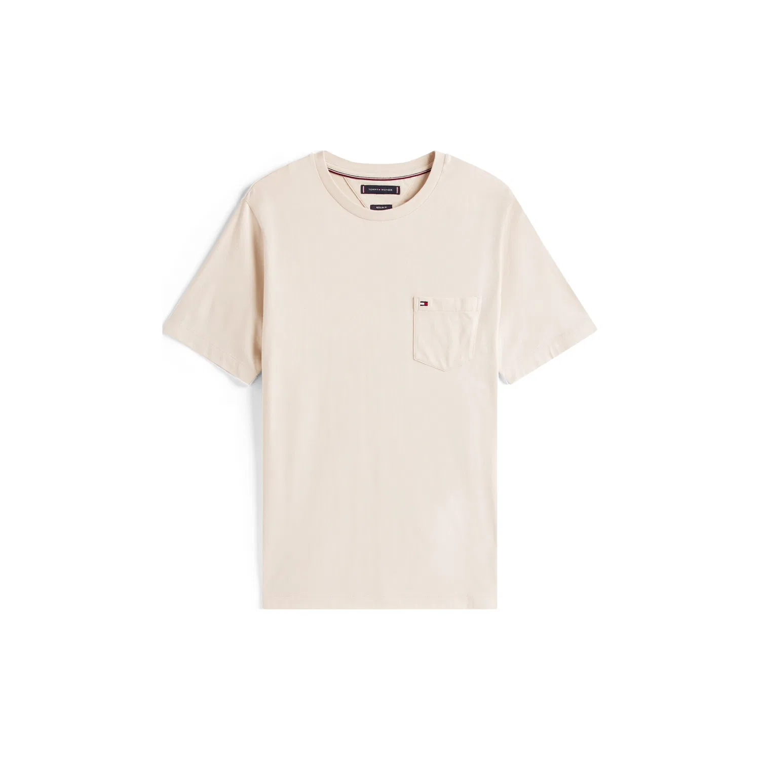 Мужская футболка с нагрудным карманом Essential Solid Pocket Tee Tommy Hilfiger, Newsprint — фото 3