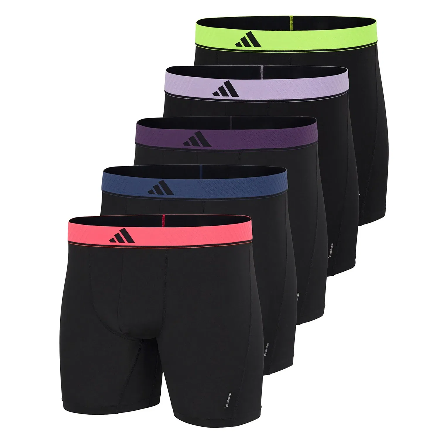 Трусы-боксеры комплект из 5 штук Adidas, черный