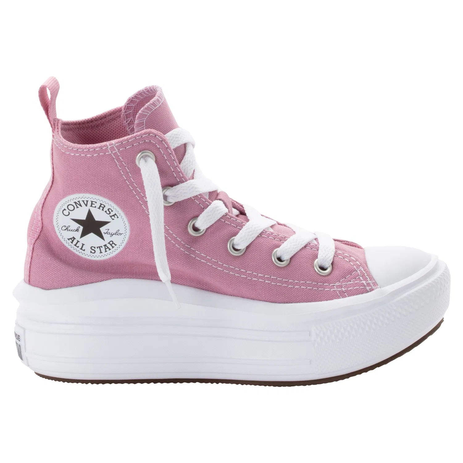 Детские кроссовки на платформе Converse, Cliffside Rose/White/Black — фото 3