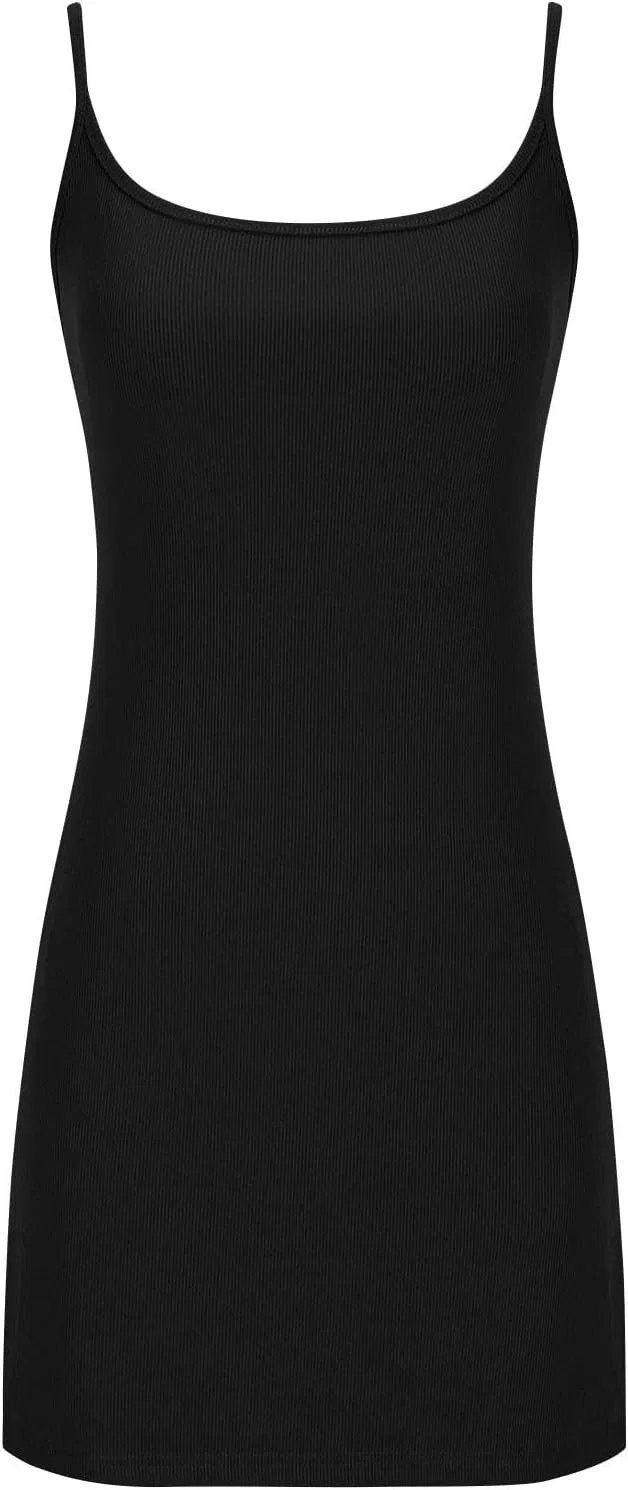 Женское теннисное платье с v-образным вырезом Bodycon Mini, Black — фото 3