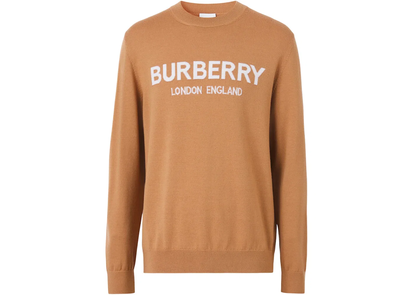 Мужской свитер с интарсией Burberry, Camel/White