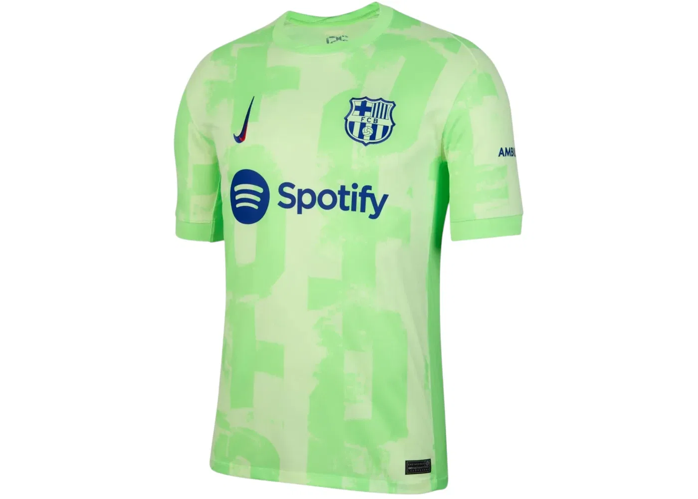 Мужская футбольная футболка Nike F.C. Barcelona 2024/25 Stadium Third Replica Jersey, Barely Volt/Barely Volt/Lime Blast/Old Royal
