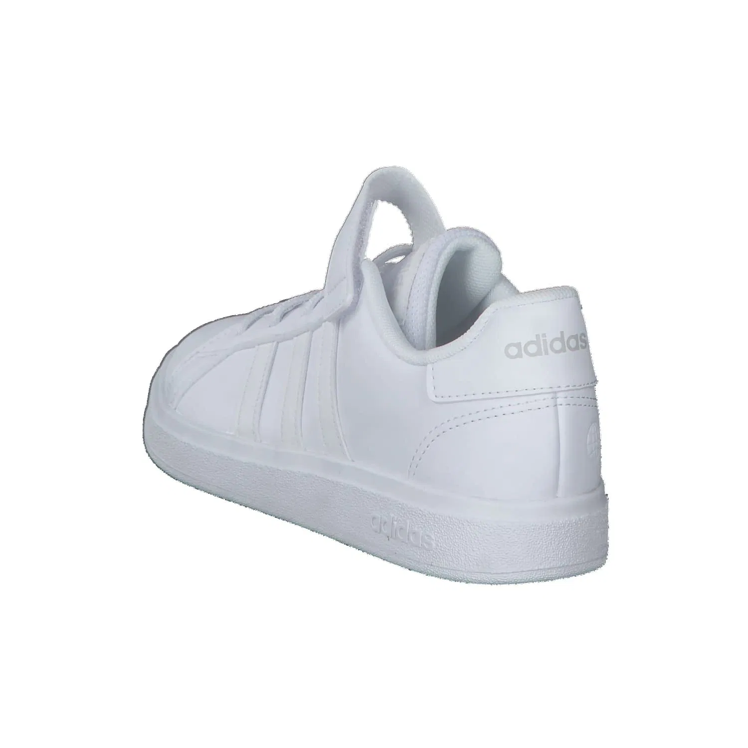 Детские кроссовки для мальчиков с резиновой подошвой Adidas Grand Court Court Elastic Lace and Top Strap, Cloud White Cloud White Grey One — фото 4