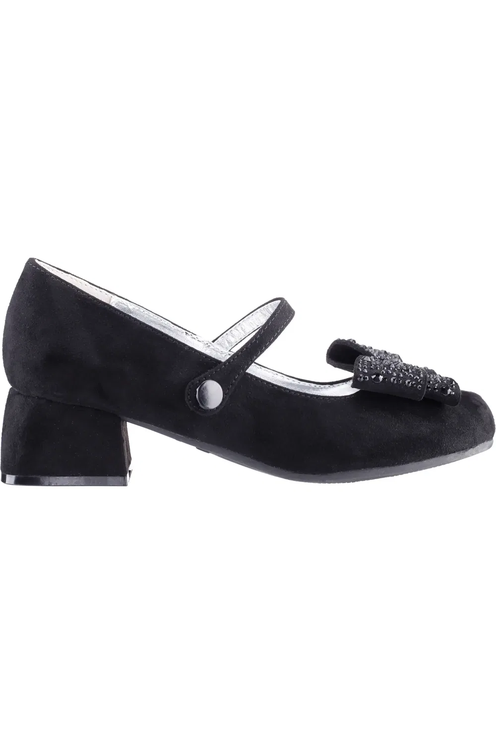 Детские туфли мэри-джейн с бантом Nole Nina, Black Microsuede — фото 3