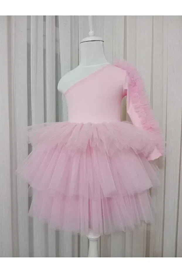 Детское платье для девочек с длинным рукавом Kokosh Kidss, Pink — фото 2