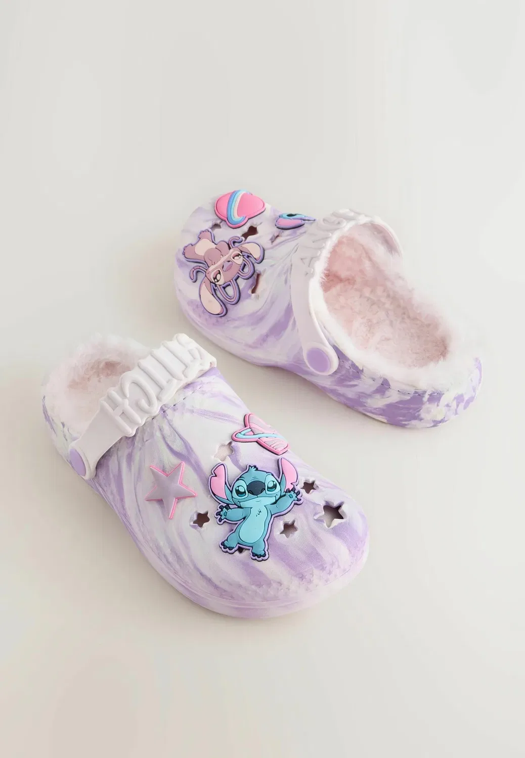 Стандартный крой - сабо с меховой подкладкой - домашние тапочки Next, Lilo Stitch — фото 2