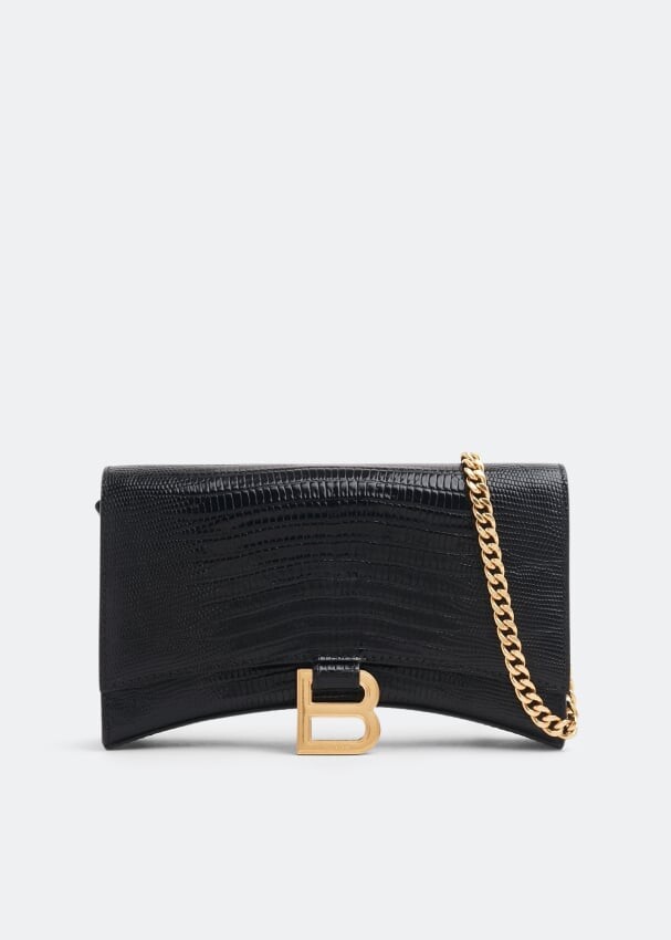 

Кошелек BALENCIAGA Hourglass chain wallet, черный