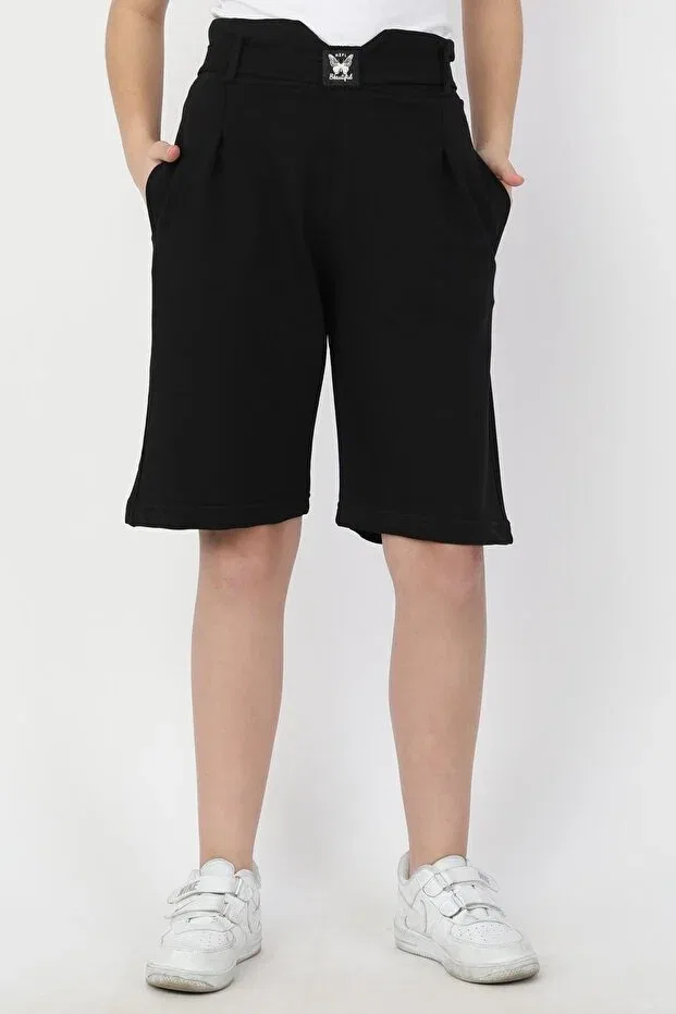 Детские шорты для девочек хлопковые Sports Capri Asyakids Club, Black — фото 2