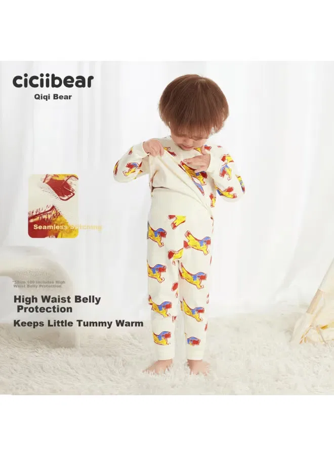 Комплект детского термобелья из хлопка Junma fushang 7a Ciciibear