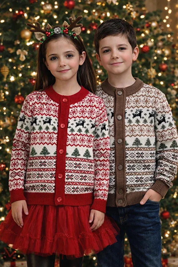 Детский кардиган с принтом Kid Of Knit, Red