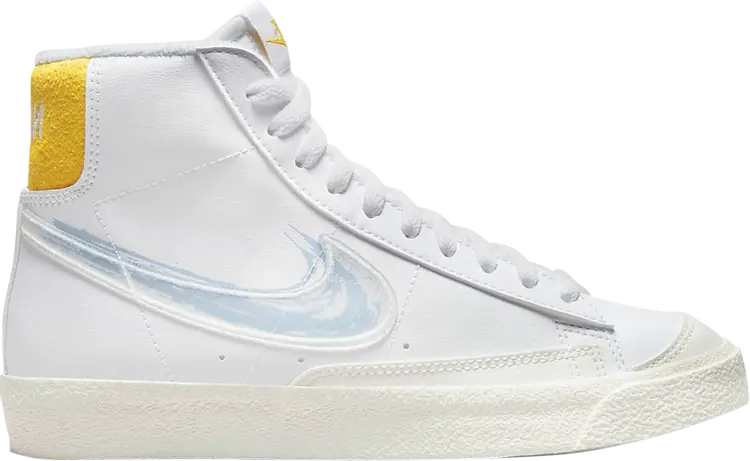 

Кроссовки Nike Blazer Mid '77 GS 'Brushstroke - Royal Tint', белый