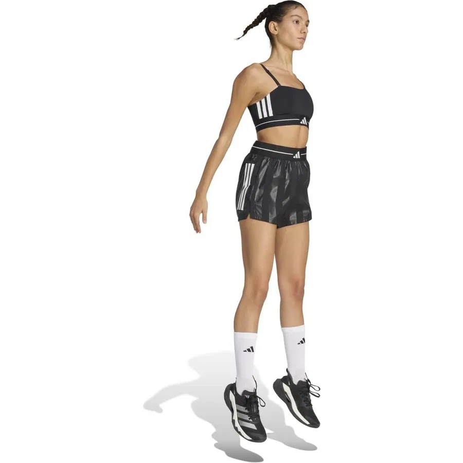 Спортивный бюстгальтер с легкой поддержкой Hyperglam 3-Stripes adidas Performance, Черный — фото 4