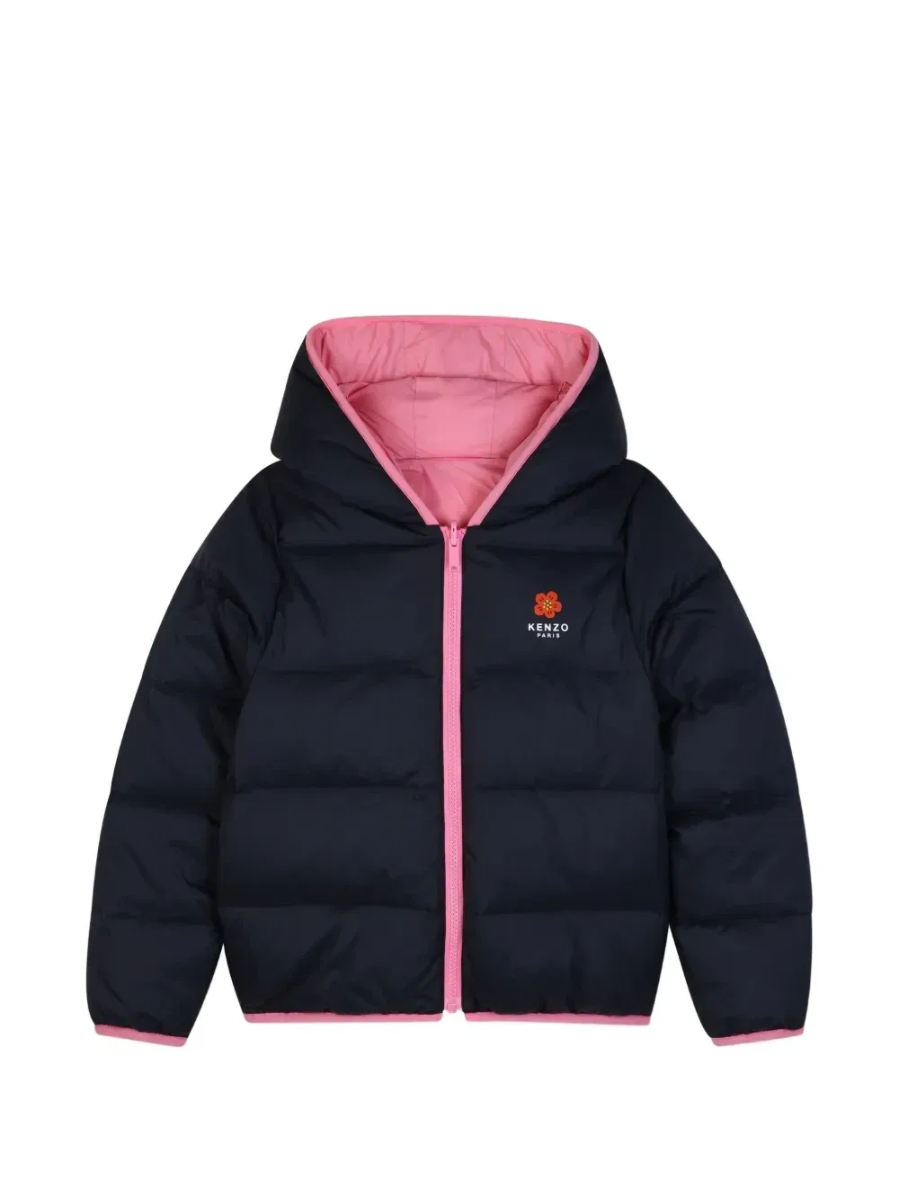 Двусторонний пуховик Boke Flower Kenzo Kids, синий