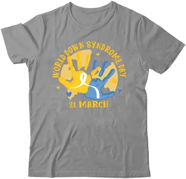 Футболка с принтом World Down Syndrome Day, Grey