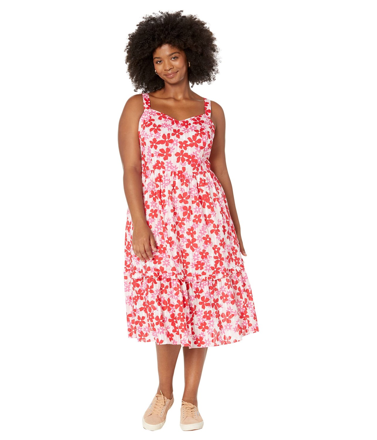 

Платье Draper James, Plus Size Martie Tie Back Dress in Exploded Daisies