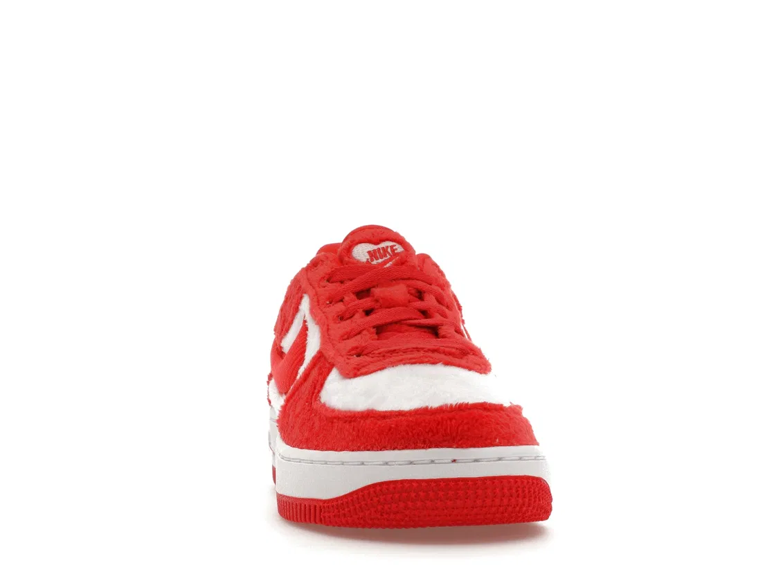 Детские кроссовки Lifestyle с флисом Nike Air Force 1 Low, Fire Red/Light Crimson-White-Pink Foam-Team Red — фото 2