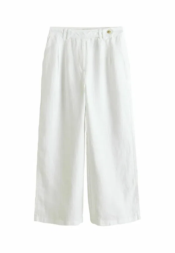 Брюки из льна Regular fit Next, White, белый
