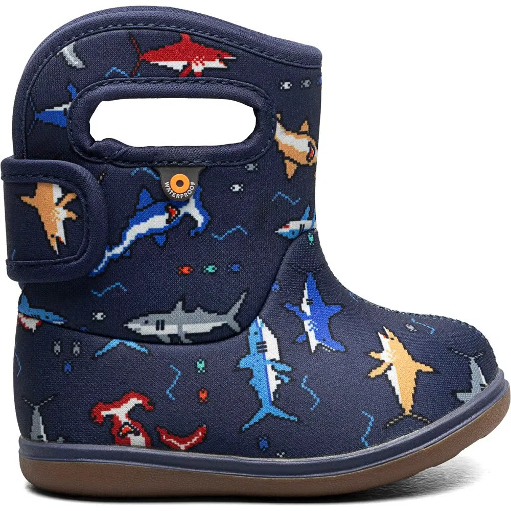 Детские водонепроницаемые зимние ботинки Baby Bogs II для малышей, Navy Multi — фото 2