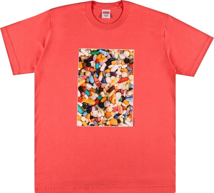 

Футболка Supreme Pills Tee 'Bright Coral', розовый