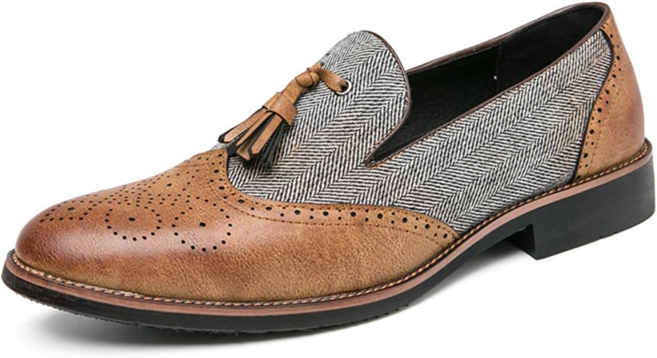 

Мужские оксфорды - классические туфли с кисточками на массивной подошве для офиса и делового стиля, черные и коричневые кожаные туфли Azttoztto