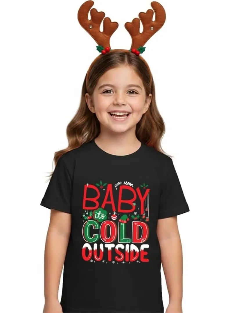 Футболка с принтом Merry Christmas Sitara Fashions, черный — фото 4