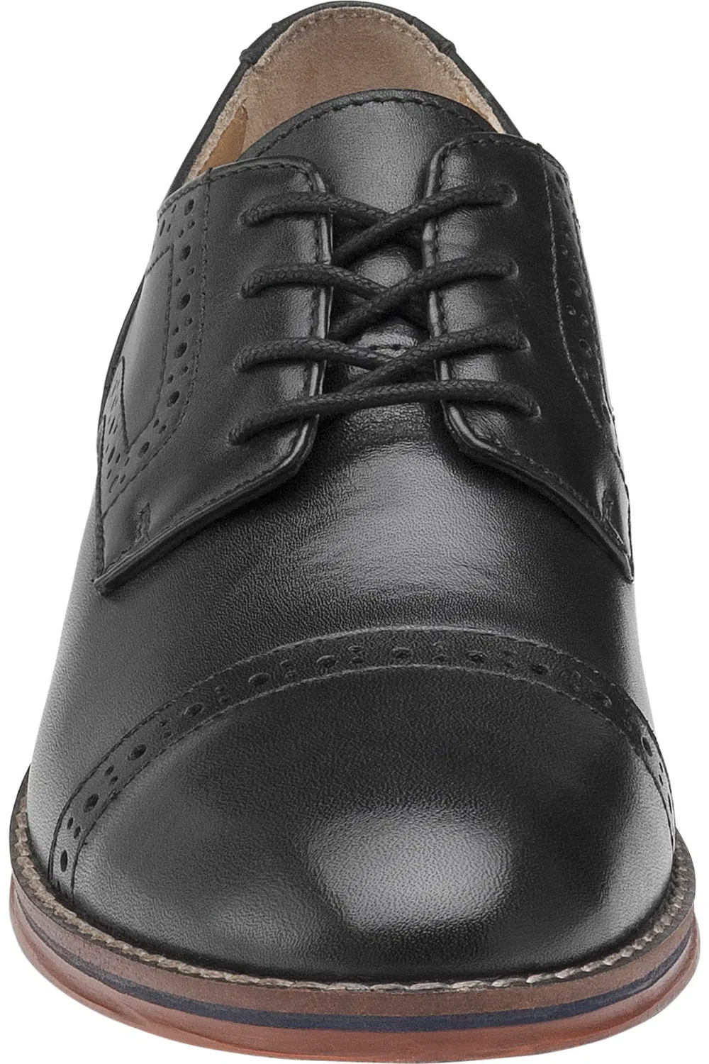 Детские туфли дерби с мыском Cap Toe Conard Johnston & Murphy, Black Fg Leather — фото 4