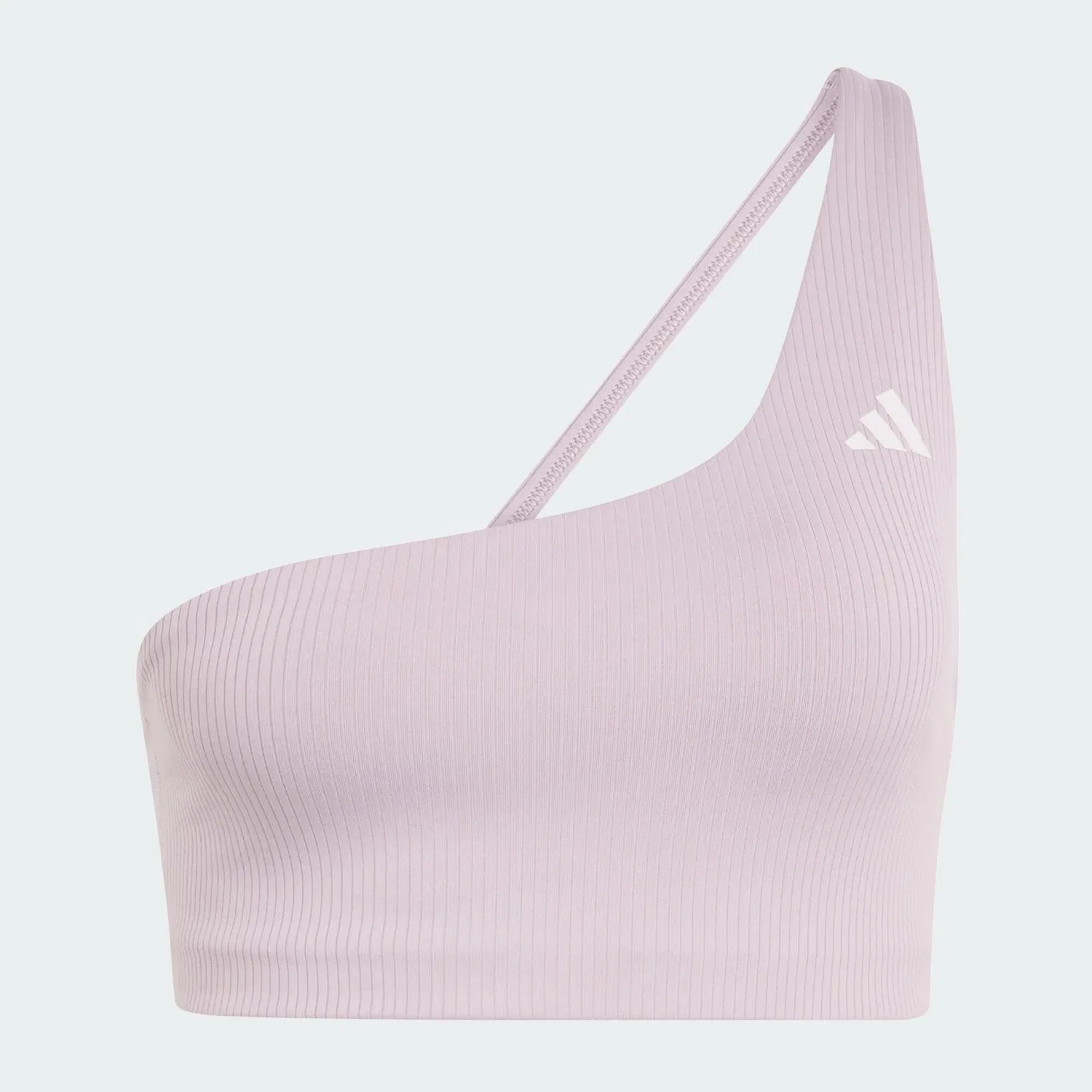 Женский спортивный топ с одним плечом Optime Workout Rib, Adidas, Helllila — фото 2