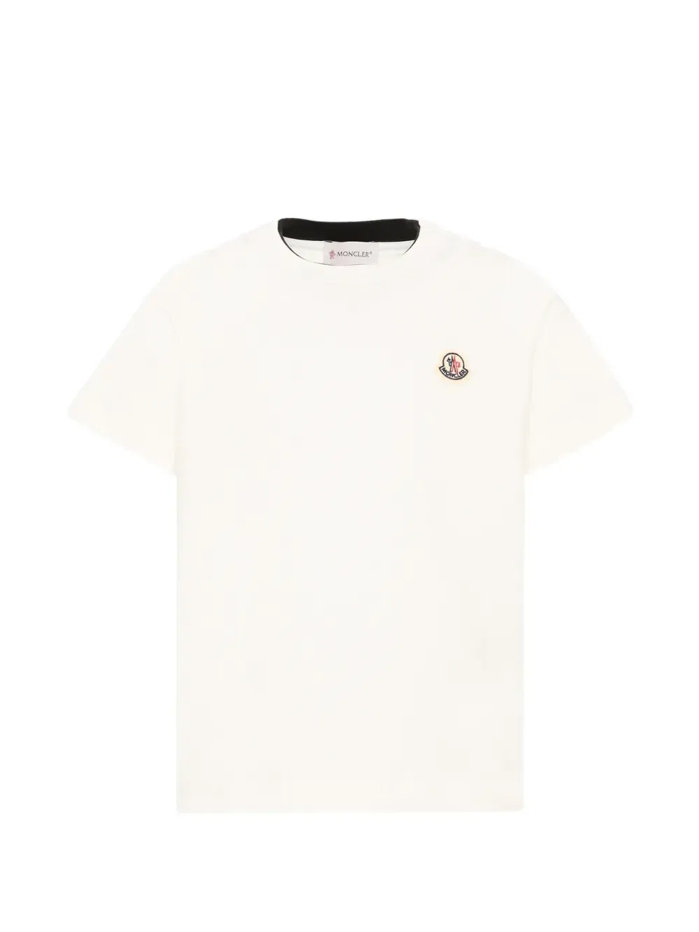 Футболка с логотипом-нашивкой Moncler Enfant, бежевый