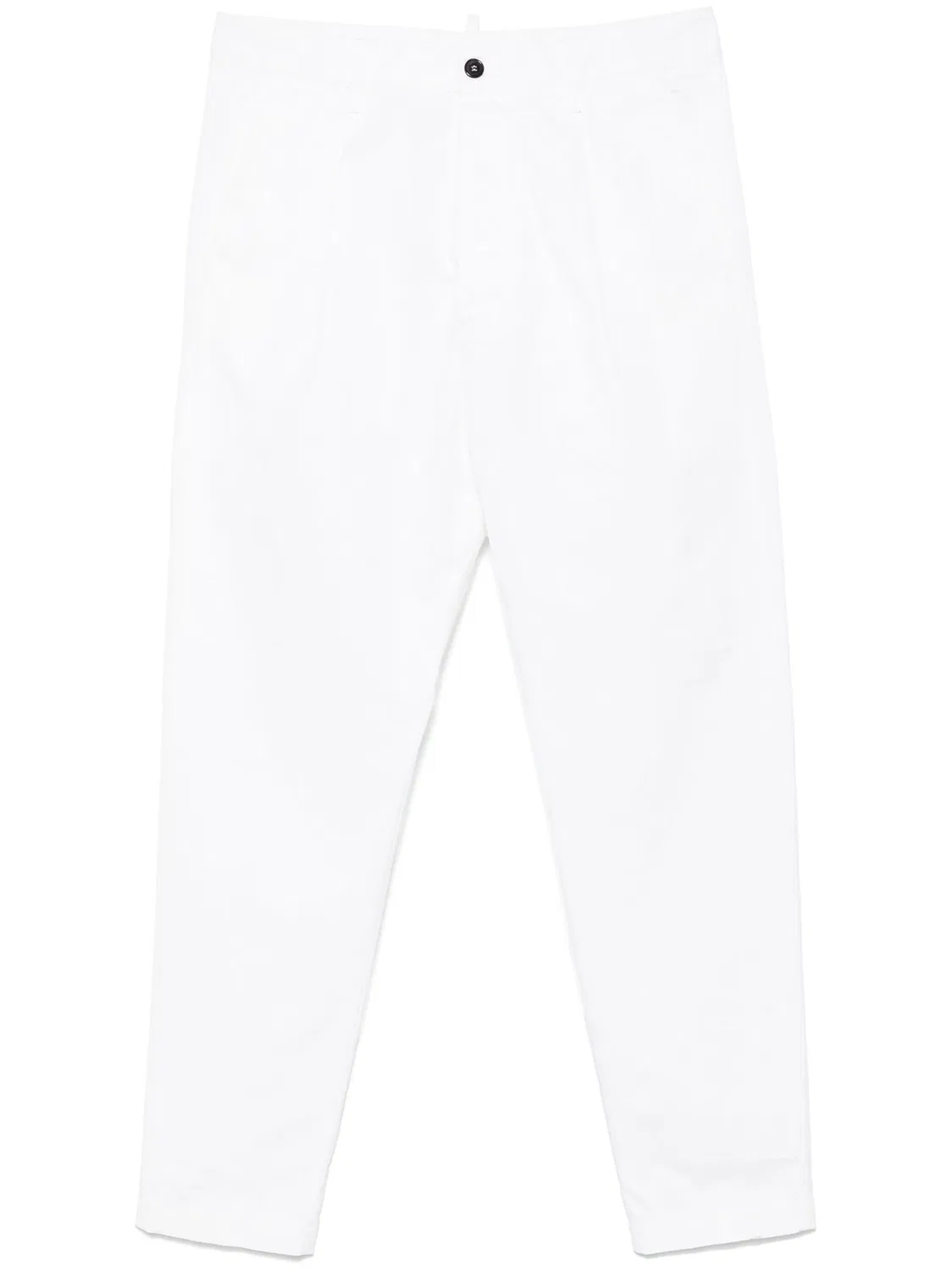 Плиссованные хлопковые брюки DSQUARED2, белый