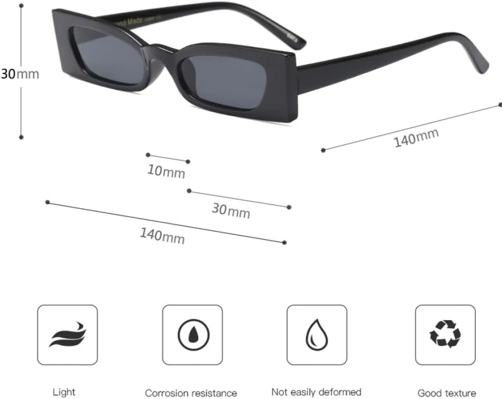 

Солнцезащитные очки квадратной формы 2027 года для женщин и мужчин, винтажные, в стиле «конфетные», с маленькой прямоугольной оправой MTZJH, C2 Blue Gray