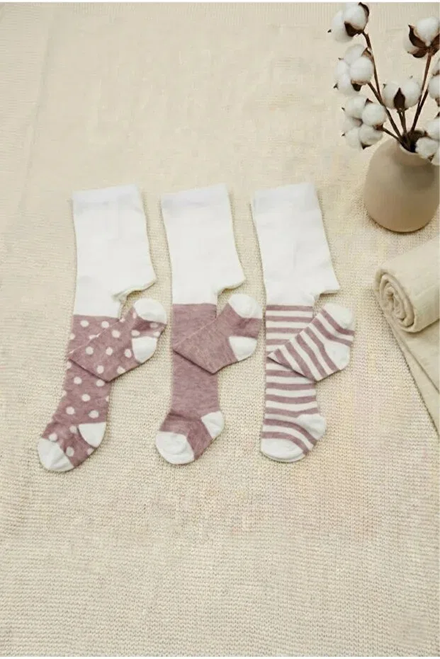 Детские колготки для девочек с узором Cocole Socks, Multicolor