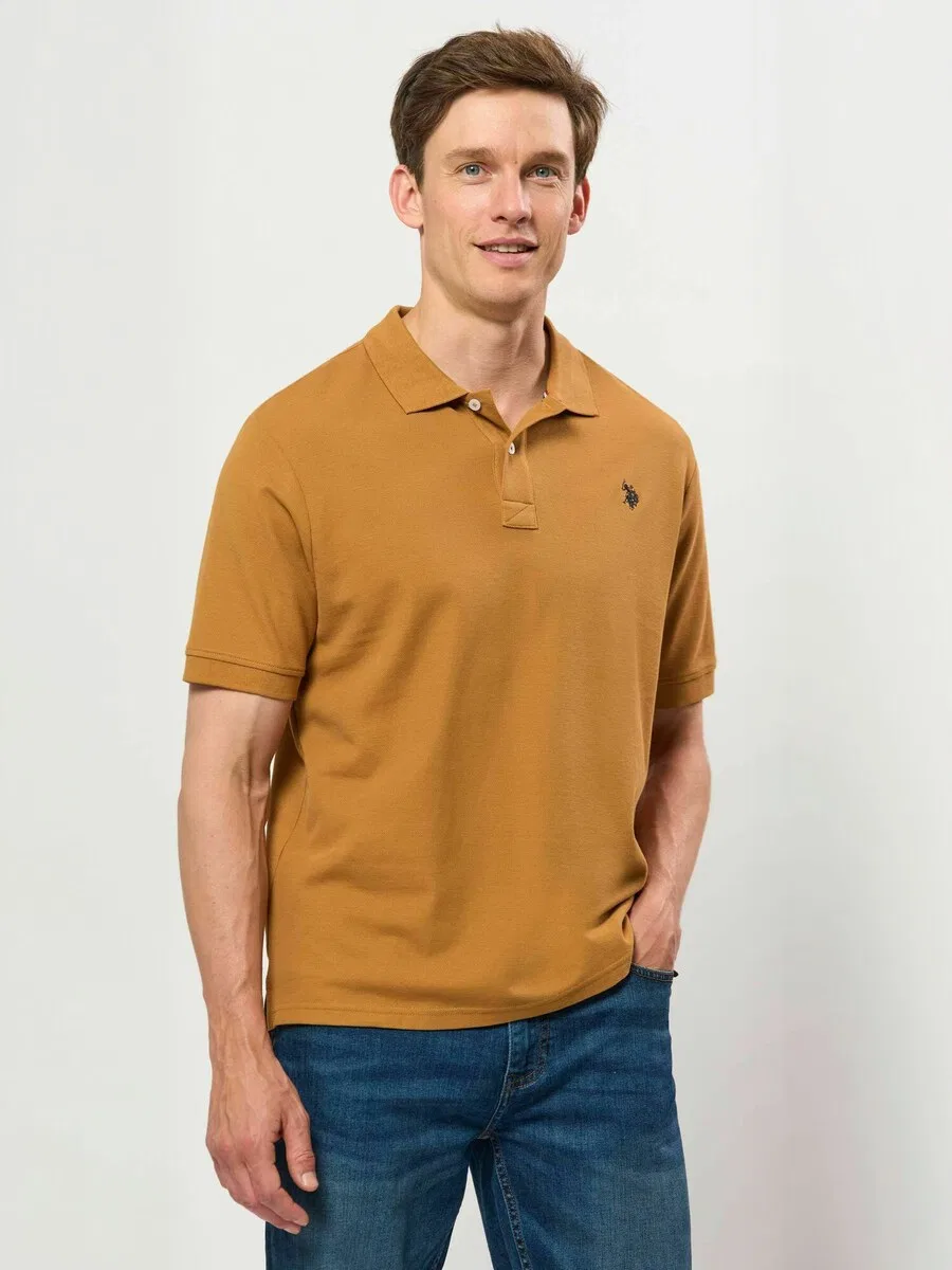 Рубашка на пуговицах стандартного кроя 'UMAlfred' коричневого цвета U.S. POLO ASSN. — фото 2