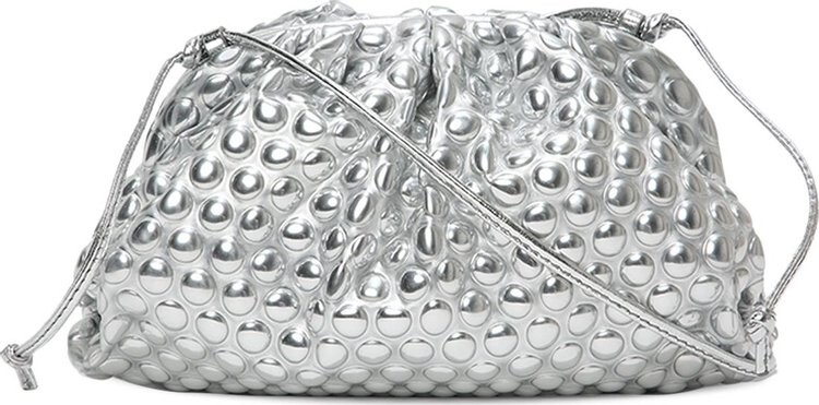 

Сумка Bottega Veneta Mini Pouch Silver, серебряный