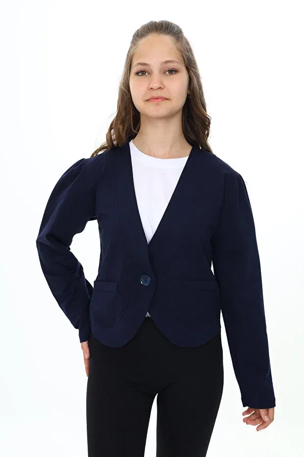 Детский кардиган для девочек хлопковый Toontoy, Navy Blue
