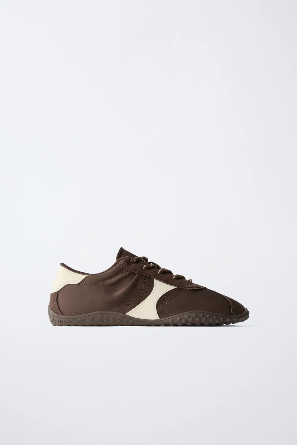 Кроссовки с тонкой подошвой ZARA, Brown — фото 2