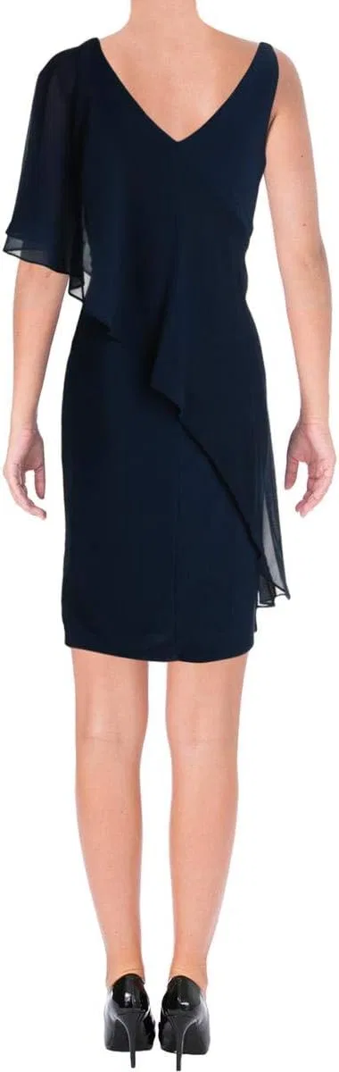 Женское платье миди с асимметричными рюшами Ralph Lauren, Luxe Beryl — фото 4