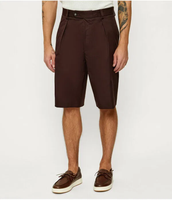 Мужские шорты-чинос Relaxed Fit 262_DB BOSS, коричневый — фото 3