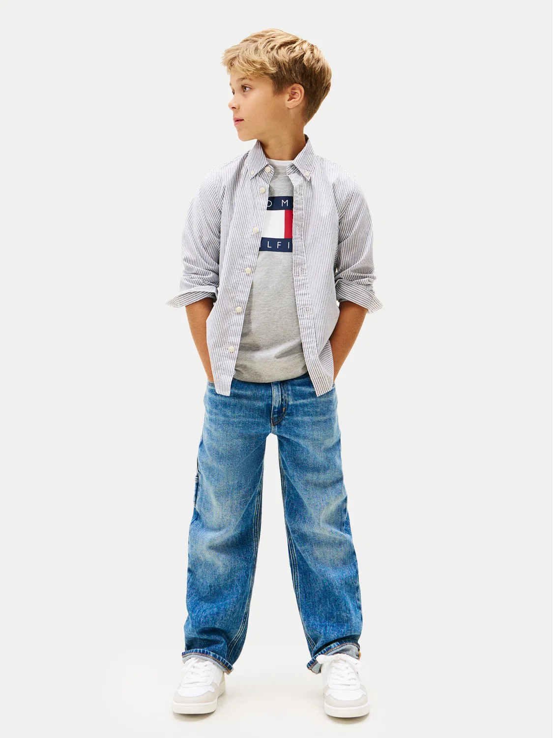 Рубашка стандартного кроя для мальчика Ithaca Tommy Hilfiger, синий — фото 2
