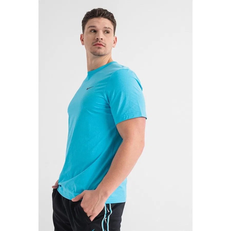 Футболка спортивная с коротким рукавом Nike Dri-Fit UV Hyverse Versatile Fitness Training, Синий — фото 3