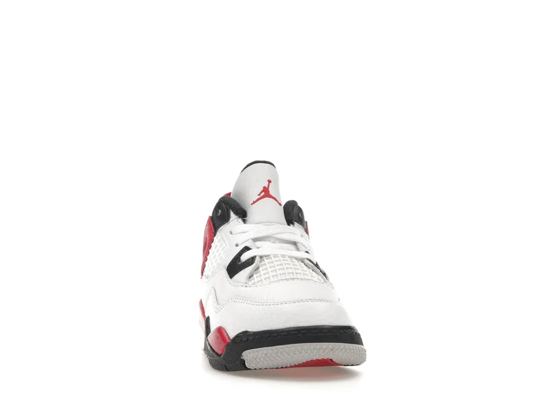 Детские кроссовки с ретро-дизайном Jordan 4 Retro Jordan, White/Fire Red/Black/Neutral Grey — фото 2