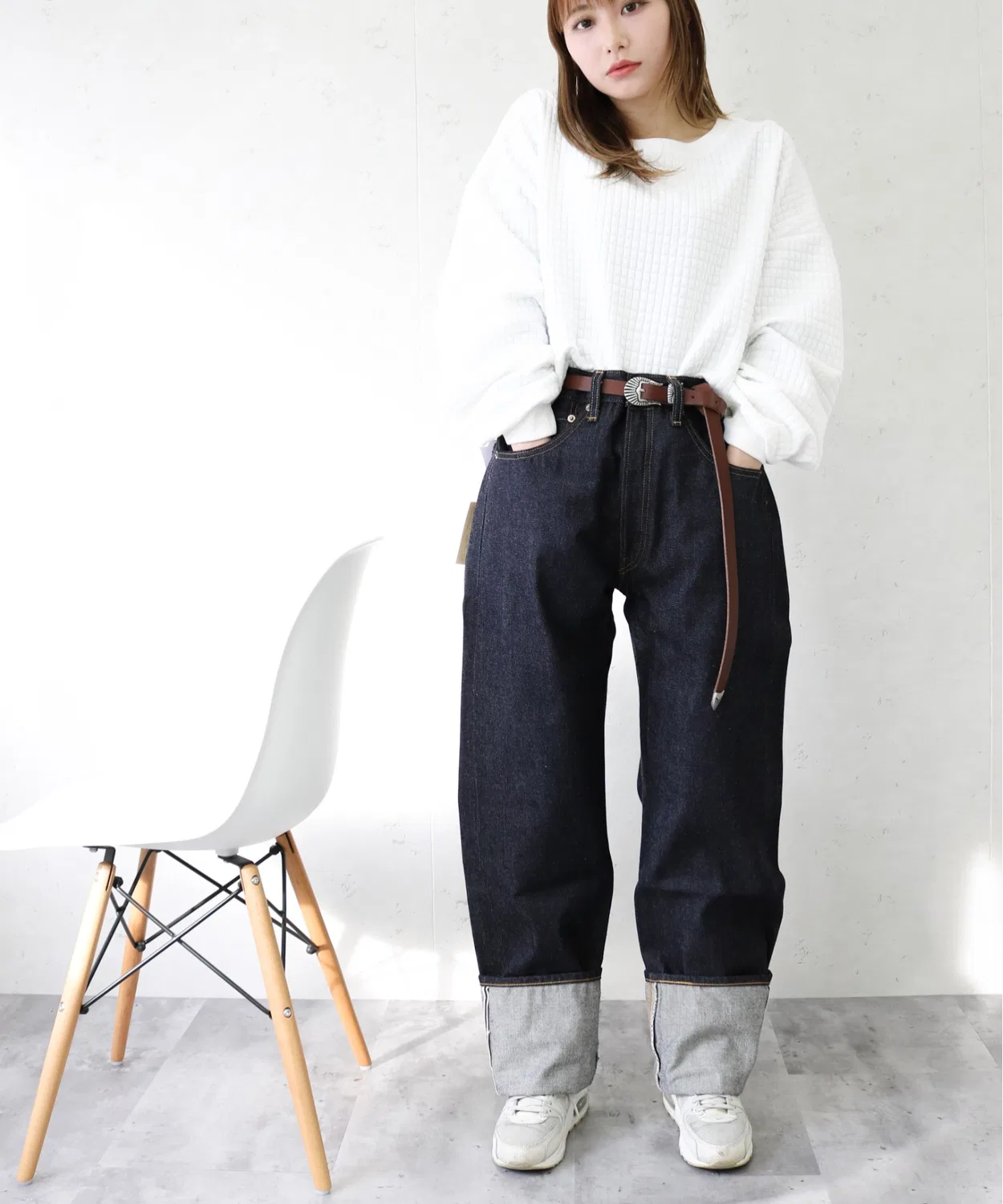 Мужские джинсы прямого кроя с логотипом Levi's 1955's 501, Dark Indigo Blue — фото 3