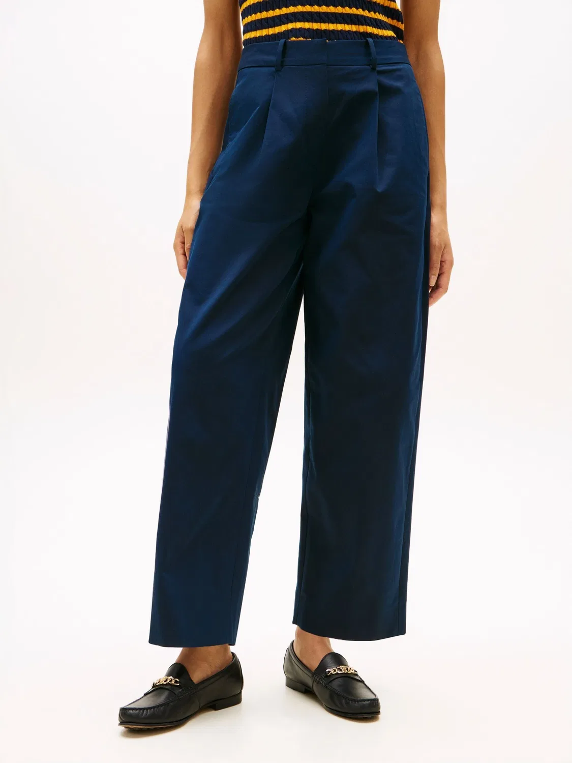 Брюки чинос, barrel leg Tommy Hilfiger, синие