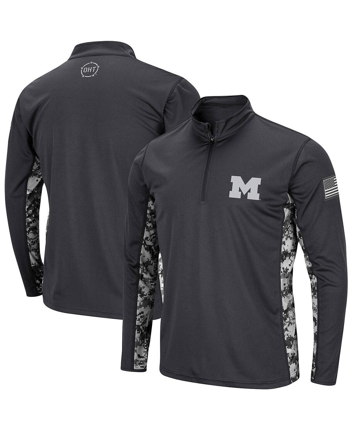 

Мужская темно-серая куртка michigan wolverines oht в стиле милитари appreciation digi camo с молнией на четверть Colosseum, мульти