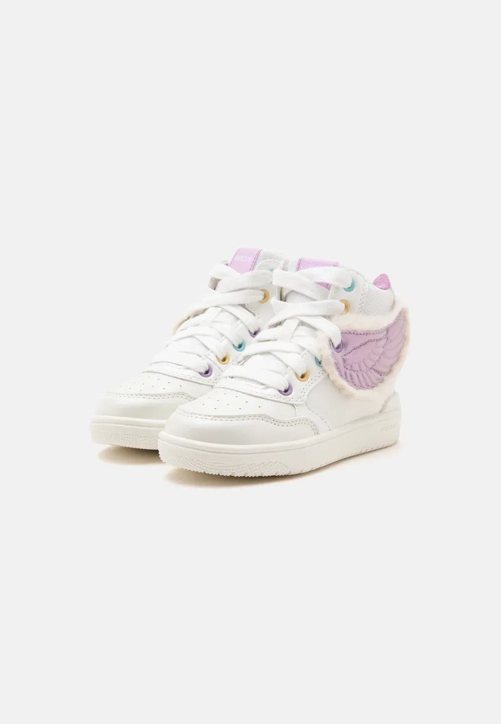 Девушка из Вашибы - высокие кроссовки Geox, White/Lilac — фото 2