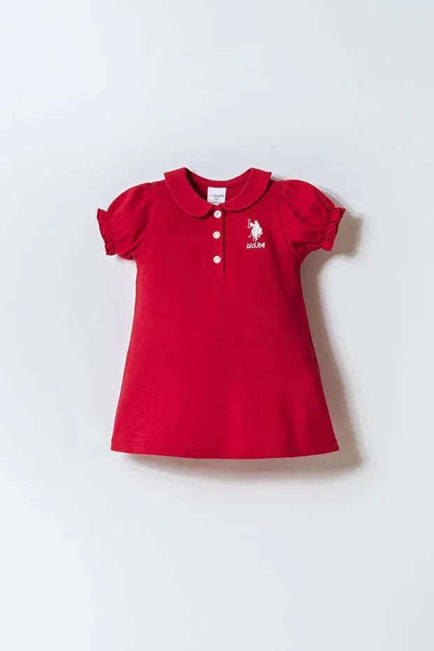 Детское платье для девочек хлопковое Polo Assn., Red U.S. Polo Assn.